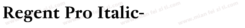 Regent Pro Italic字体转换